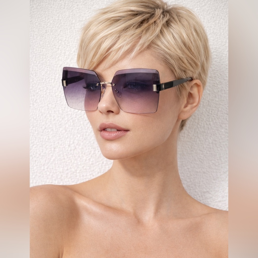Square Gradient ombré Women’s Fashion Sunglasses